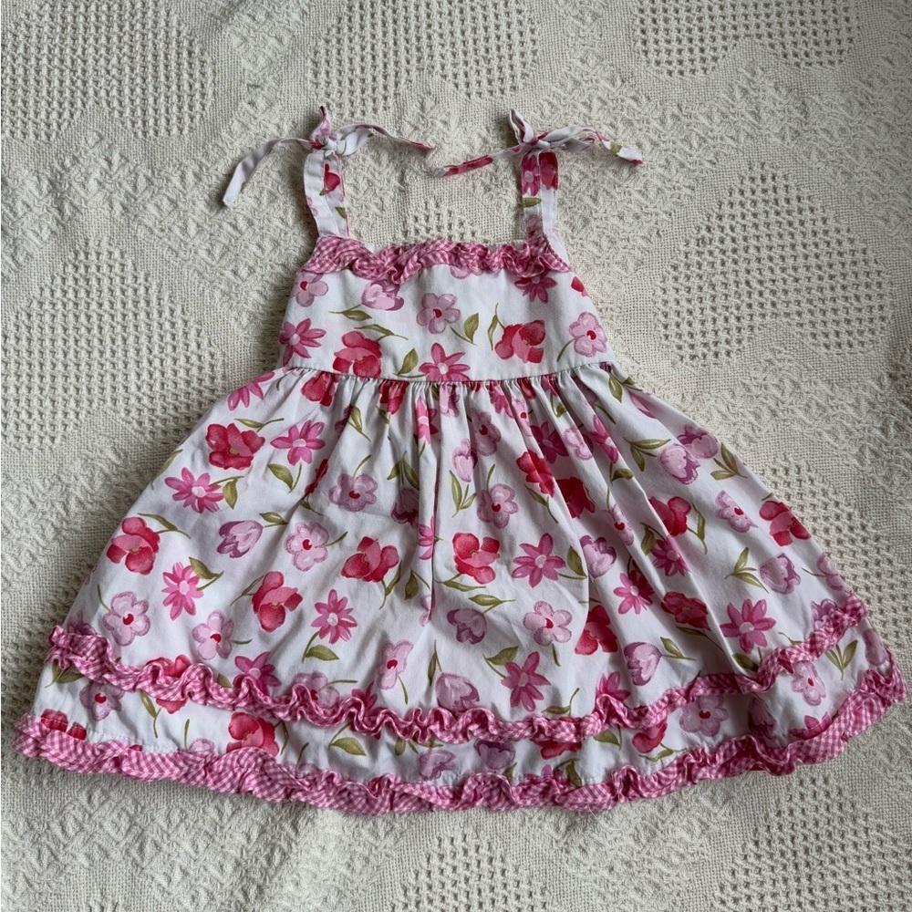 Blueberi Boulevard Floral/Gingham Sun Dress